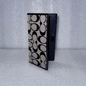 Vintage Coach Slim Bifold Checkbook Cover Wallet